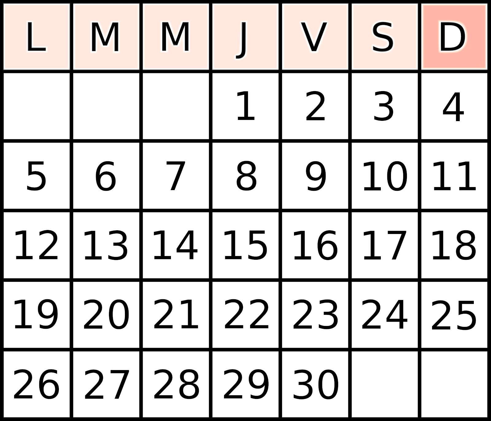 CALENDARIO