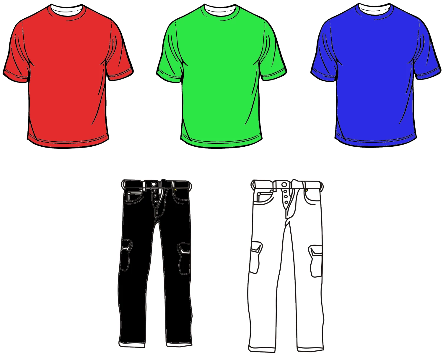 ropa de color