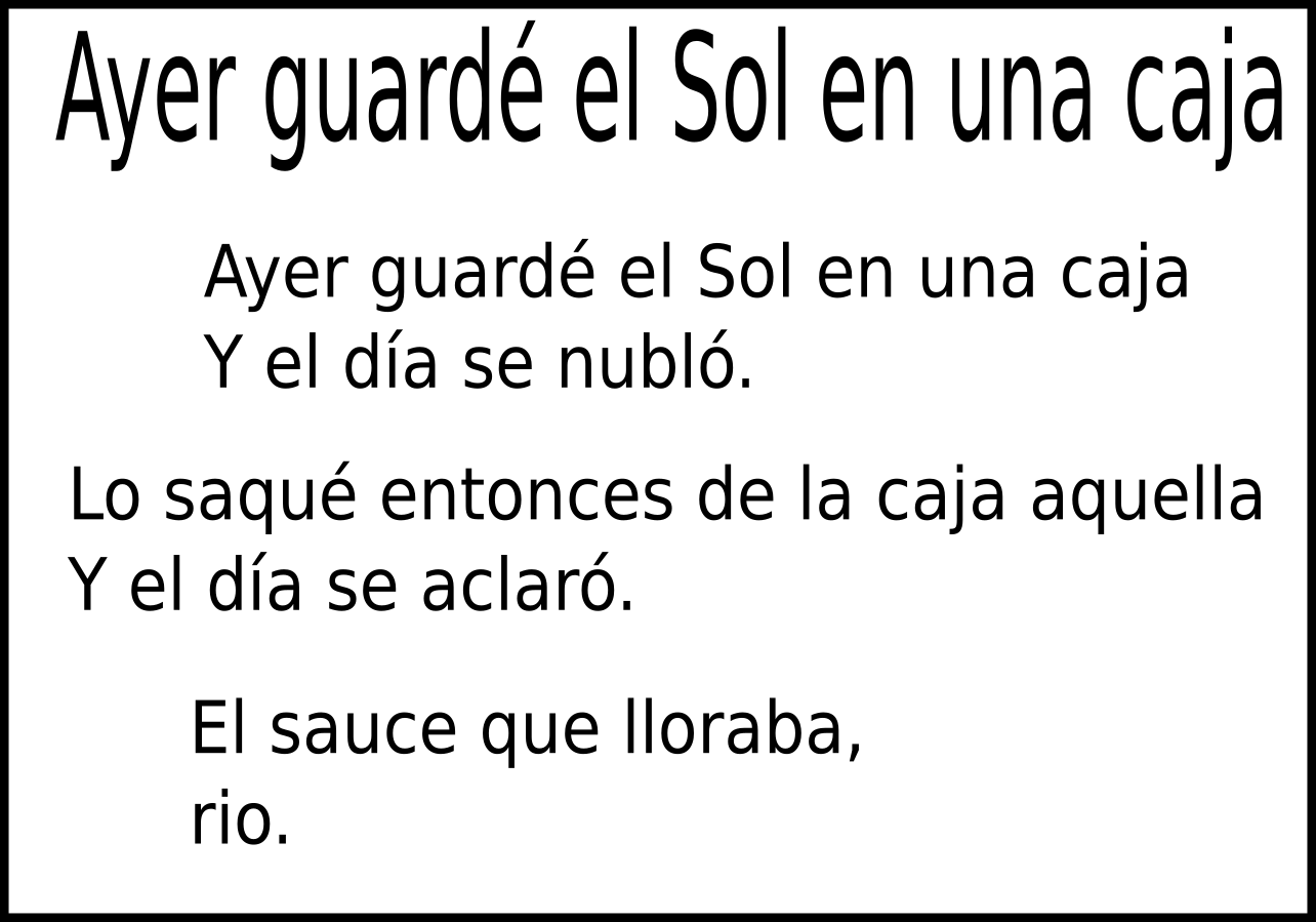 poema sol en caja