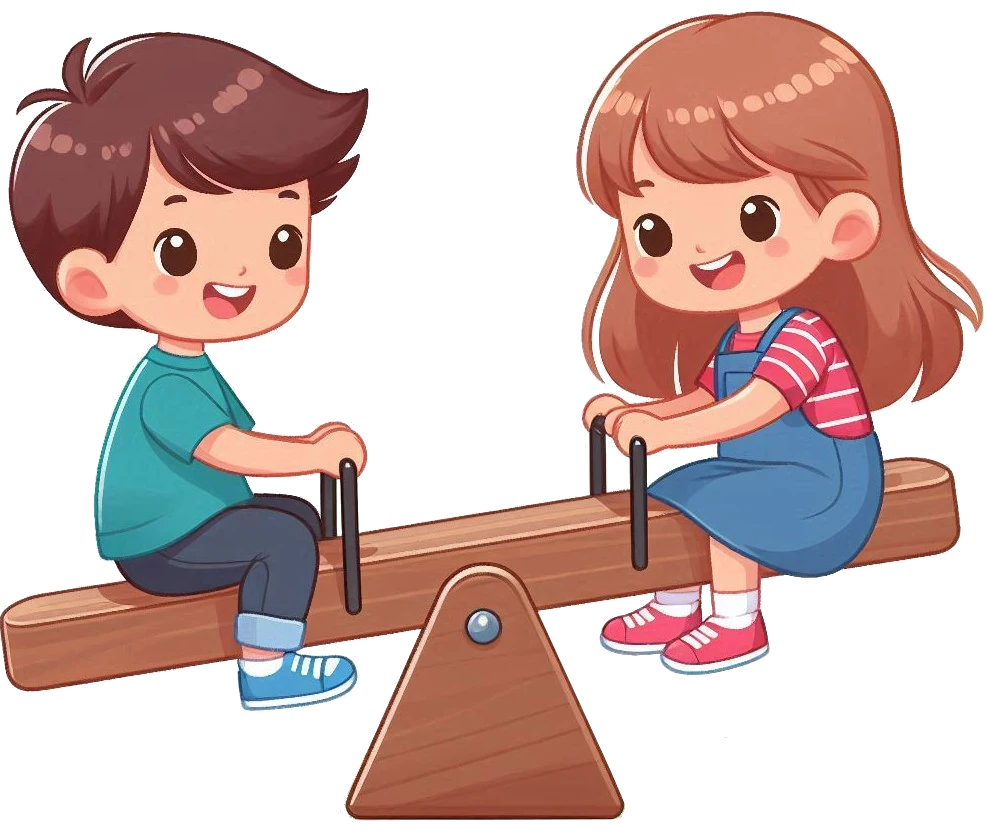 niños jugando en subibaja