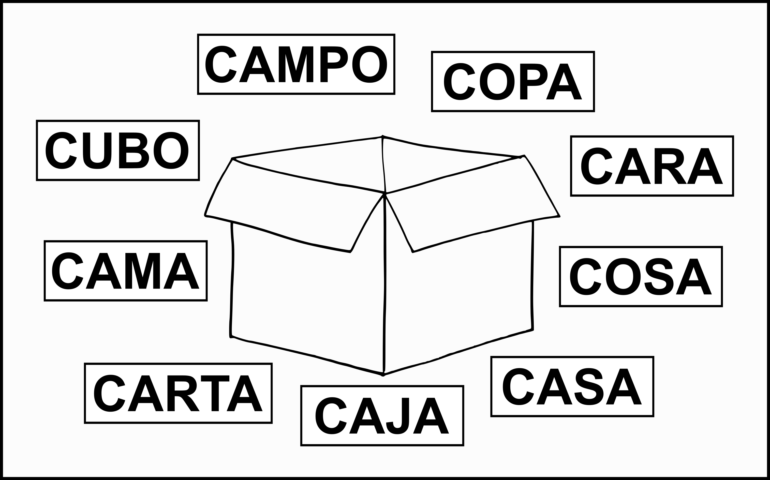 Caja con palabras